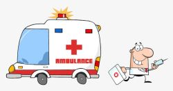 救护车和医生素材
