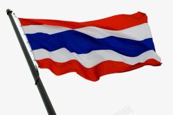 飞舞的泰国国旗素材