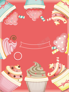 甜品蛋糕背景矢量图背景