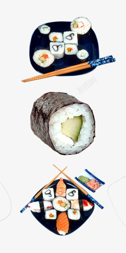 可口的寿司卷饭料理素材