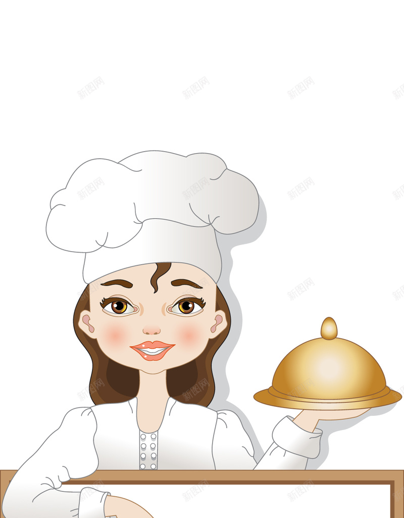 边框上的女厨师H5背景矢量图ai设计背景_88icon https://88icon.com H5素材 卡通 厨娘 女厨师 帽子 招聘背景 白色背景 矢量 矢量图 菜单介绍