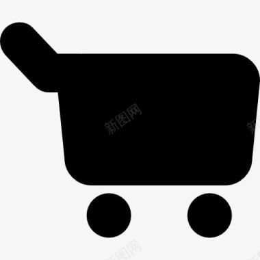 购物车的黑色轮廓圆变图标图标