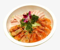 鲜虾炖大菜素材