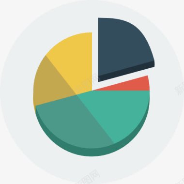 灰色图表饼图图标图标