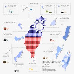 朝鲜国旗地图图表素材