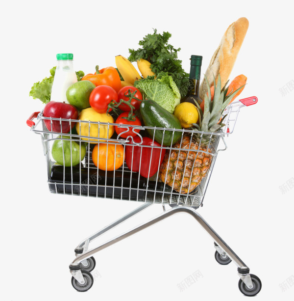 蔬菜购物车png免抠素材_88icon https://88icon.com 水果 蔬菜 购物 购物车