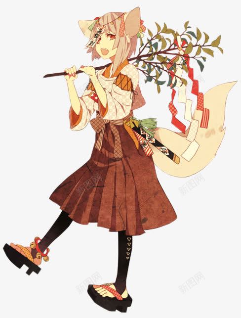 手绘动漫人物短发png免抠素材_88icon https://88icon.com 漫人 短发