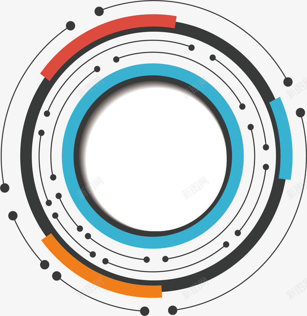 科技圆形背景矢量图eps免抠素材_88icon https://88icon.com 卷首语 彩色 矢量素材 科技背景 矢量图