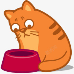 猫肚子猫饿了图标高清图片