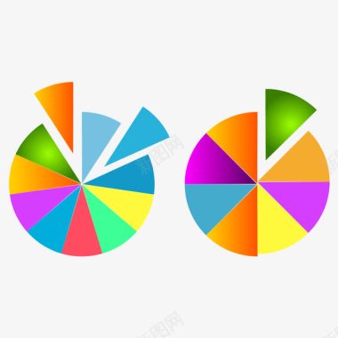 占比分析饼状图图标图标