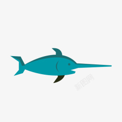 卡通海洋生物鱼文艺风海报素材
