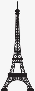 巴黎铁塔黑色图标图标