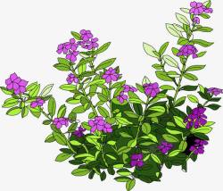 手绘紫色美景花朵植物创意素材