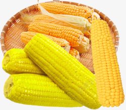 竹筐玉米黄色干玉米老玉米高清图片