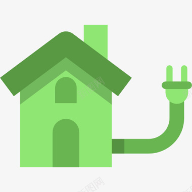 绿色环保房子图标图标