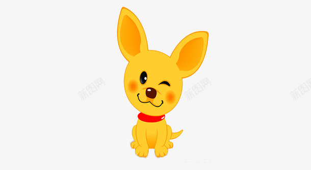 一只蠢萌的卡通可爱小黄狗png免抠素材_88icon https://88icon.com 卡通 可爱 小黄狗 萌