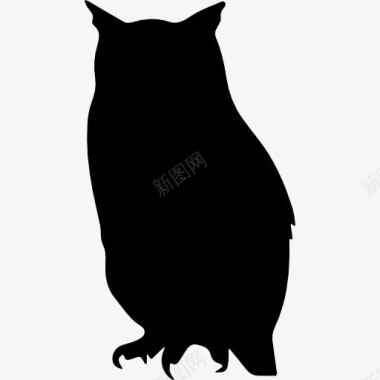 猫头鹰的鸟形图标图标