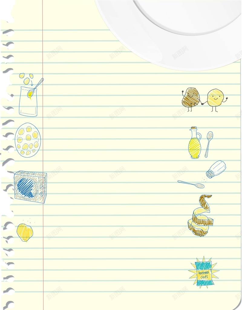 纸张卡通手绘杯子食物矢量图ai设计背景_88icon https://88icon.com 卡通 手绘 杯子 水壶 水杯 纸张 线条 食物 黄色纸张 矢量图