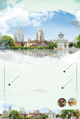 创意旅游泰国旅游海报背景背景
