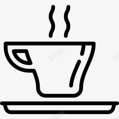 喝咖啡商务女士咖啡杯图标图标
