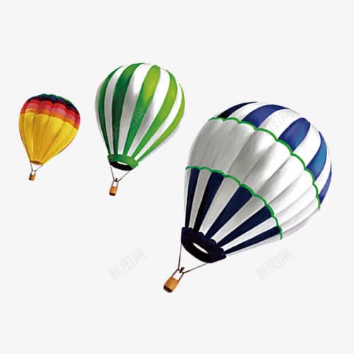 三个卡通热气球png免抠素材_88icon https://88icon.com 热气球 白色 红色 绿色 蓝色 黄色