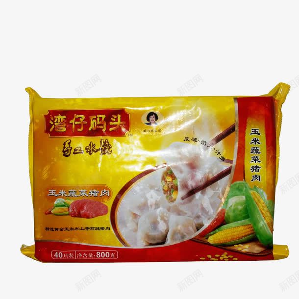 玉米蔬菜猪肉水饺png免抠素材_88icon https://88icon.com 产品实物 水饺 水饺包装设计 湾仔码头食品 玉米蔬菜馅水饺 速冻食品