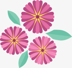 紫色春天雏菊花朵矢量图素材