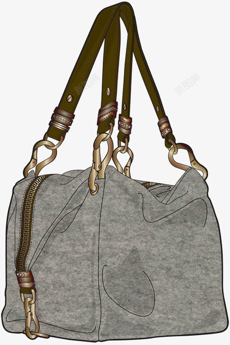 手绘手提包png免抠素材_88icon https://88icon.com 女式包 手提包 手绘 背包