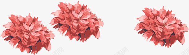 水墨手绘花png免抠素材_88icon https://88icon.com 手绘 水墨 红色 花 花朵