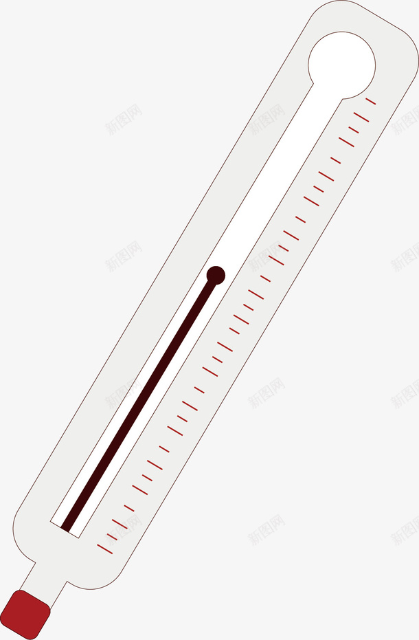 水银温度计矢量图ai免抠素材_88icon https://88icon.com 刻度条 工具 棕色 测量 白色 红色 矢量图