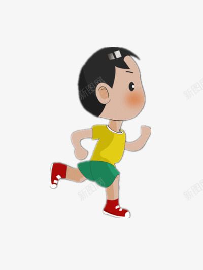 小孩跑步png免抠素材_88icon https://88icon.com 手绘 红色 绿色 黄色 黑色