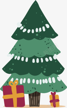 小清新鲜花礼盒设计圣诞树木礼盒图标图标