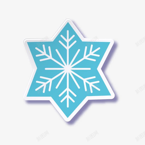 六角蓝色雪花png免抠素材_88icon https://88icon.com 六角 大气 蓝色 雪花