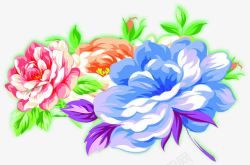 彩色卡通精美花朵植物素材