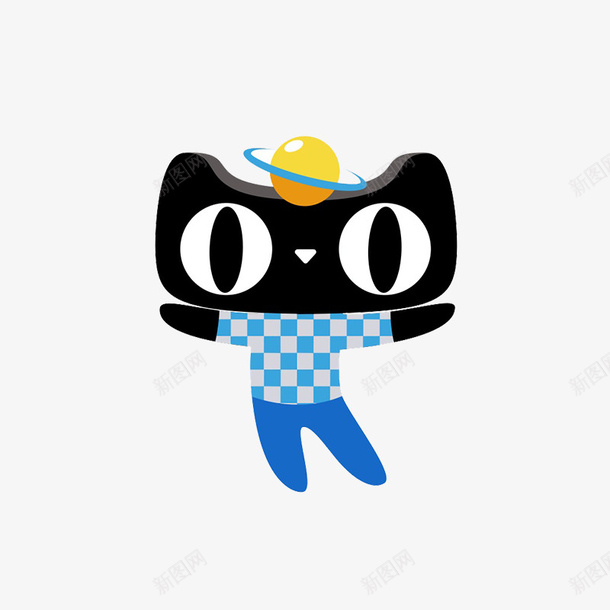 蓝色的天猫png免抠素材_88icon https://88icon.com png图形 png装饰 动物 卡通 天猫 手绘 蓝色 装饰