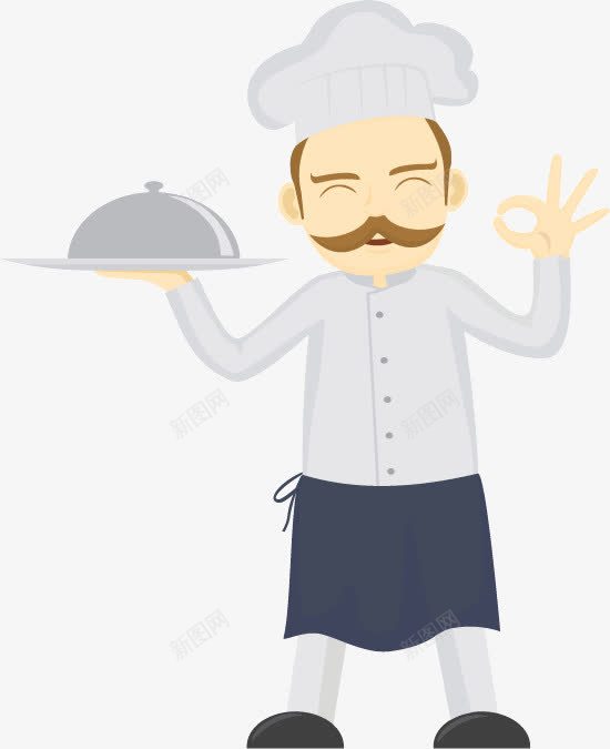 白色卡通厨师装饰图案png免抠素材_88icon https://88icon.com 免抠PNG 卡通 厨师 白色 装饰图案