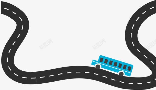 道路矢量图ai免抠素材_88icon https://88icon.com 扁平化 道路 黑色 矢量图