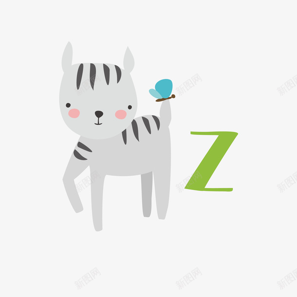 斑纹猫字母Z矢量图eps免抠素材_88icon https://88icon.com 卡通 卡通可爱 卡通的 可爱卡通 可爱的斑纹猫 字母Z 斑纹猫 矢量图