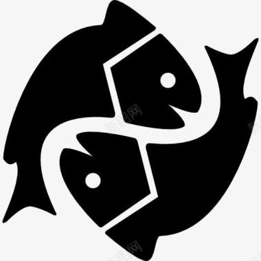 环保标志免扣PNG图双鱼星座符号图标图标