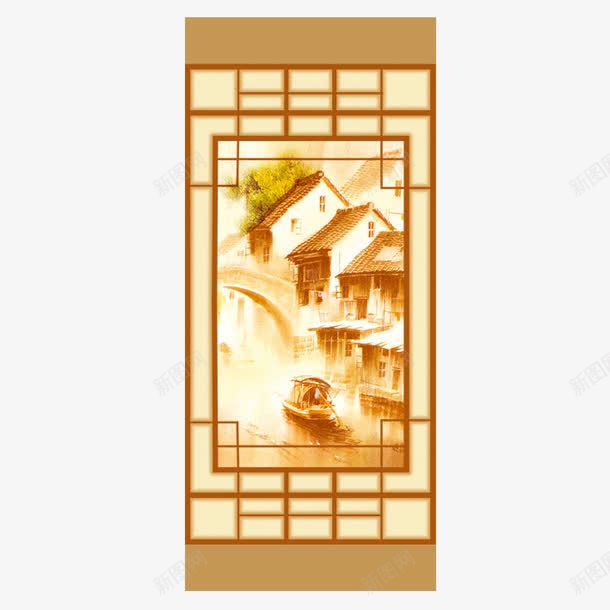 景画psd免抠素材_88icon https://88icon.com 中国风 山水画 边框