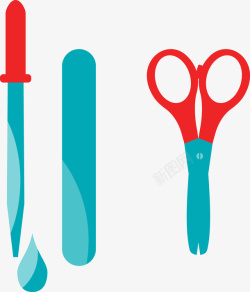 手术剪刀和刀矢量图素材