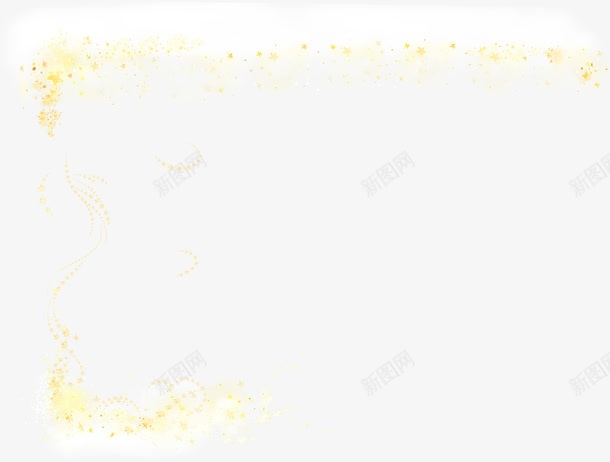 手绘黄色梦幻装饰边框png免抠素材_88icon https://88icon.com 梦幻 装饰 边框 黄色