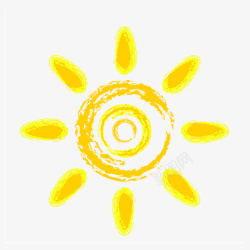 黄色卡通夏天太阳装饰图案素材