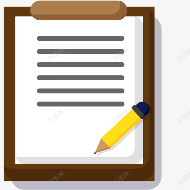 装饰记事板元素矢量图ai免抠素材_88icon https://88icon.com 矢量记事板 笔 装饰图案 记事 记事板 记录 矢量图