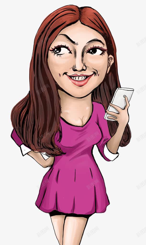 穿粉色衣服的女人png免抠素材_88icon https://88icon.com 卡通 女人 手机 漫画 粉色