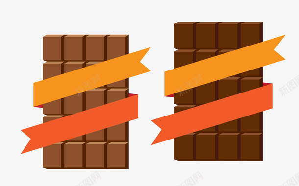 彩带巧克力矢量图eps免抠素材_88icon https://88icon.com 卡通手绘 巧克力 彩带 彩带巧克力 彩带巧克力矢量免费下载 甜食 褐色巧克力 黑巧克力 矢量图