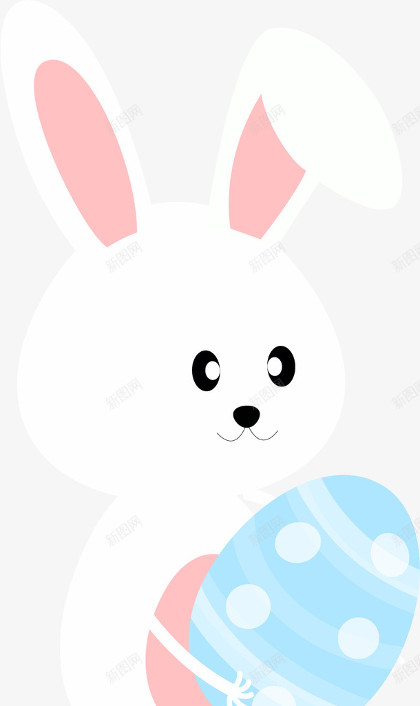 可爱的小白兔矢量图ai免抠素材_88icon https://88icon.com 动物 卡通手绘 可爱 宠物 彩蛋 水彩 白色 矢量图