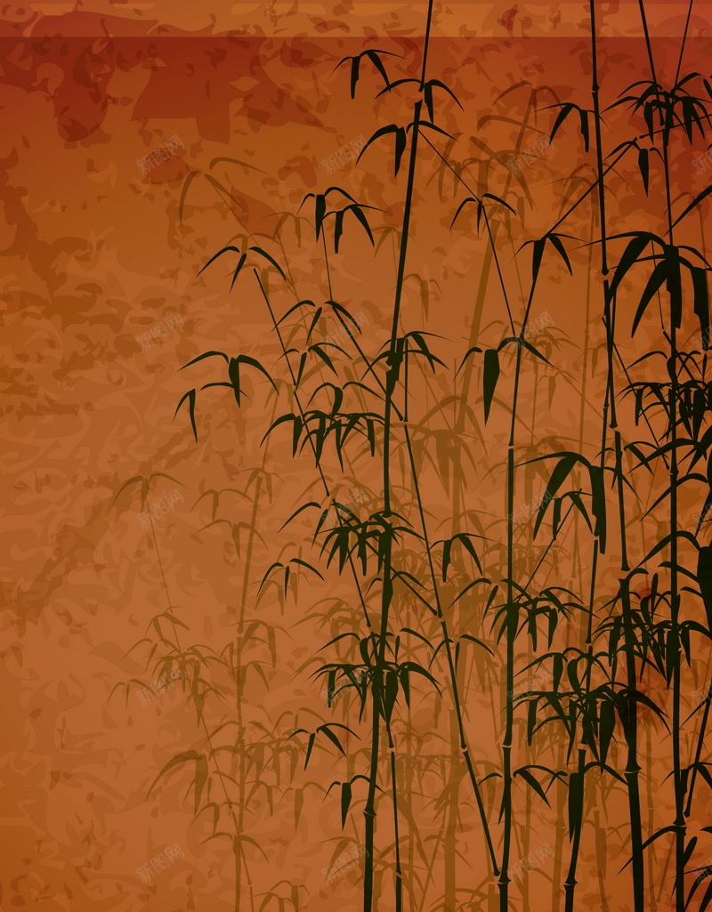 绿色竹子矢量图ai设计背景_88icon https://88icon.com 棕色 竹叶 竹子 竹杆 绿色 矢量图