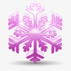 snowflake紫色雪花素材