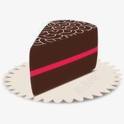 巧克力love精美的巧克力蛋糕黑色图标图标